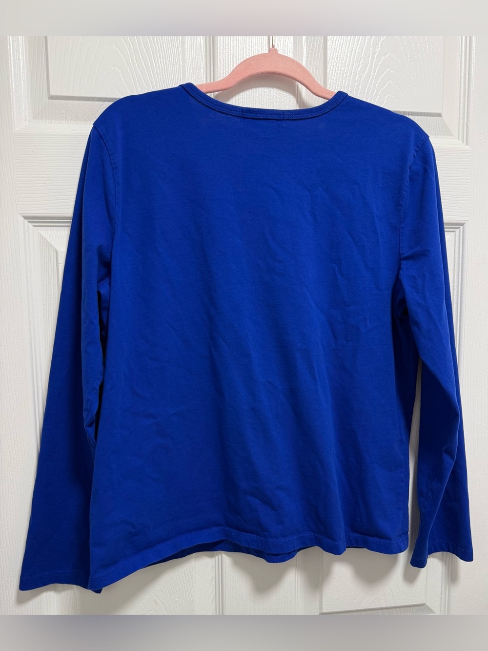 Lauren Ralph Lauren Active Logo Shirt Women's XL Blue Long Sleeve Top Crest - Picture 2 of 8